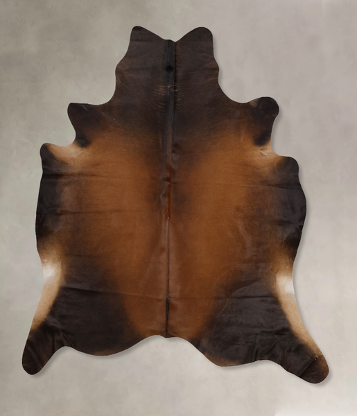 Brown with Red Cowhide Rug #B10435