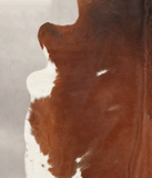 Brown and White Cowhide Rug #B1044