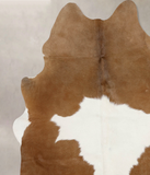 Brown and White Cowhide Rug #B10477