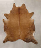 Solid Brown Cowhide Rug #B10500