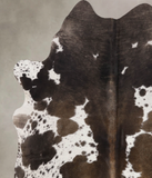 Chocolate and White Cowhide Rug #B10537