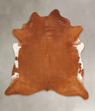 Solid Brown Cowhide Rug #B1056