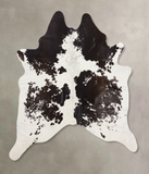 Chocolate and White Cowhide Rug #B10575