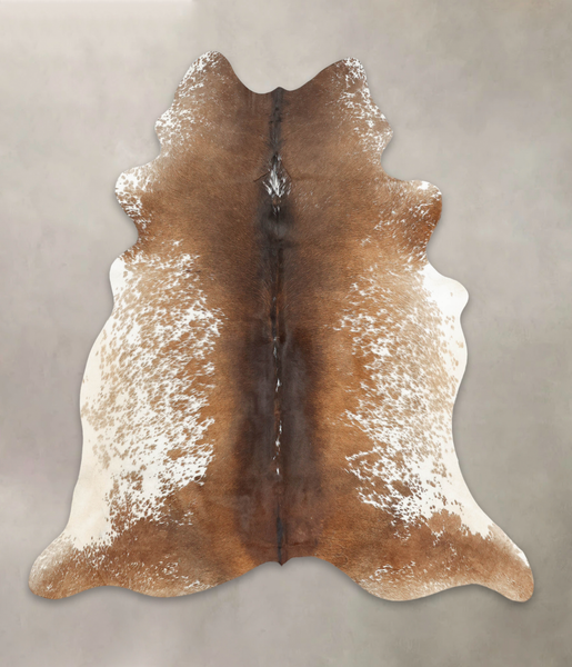 Salt and Pepper Brown Cowhide Rug #B1058