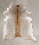Grey with Beige Cowhide Rug #B10599