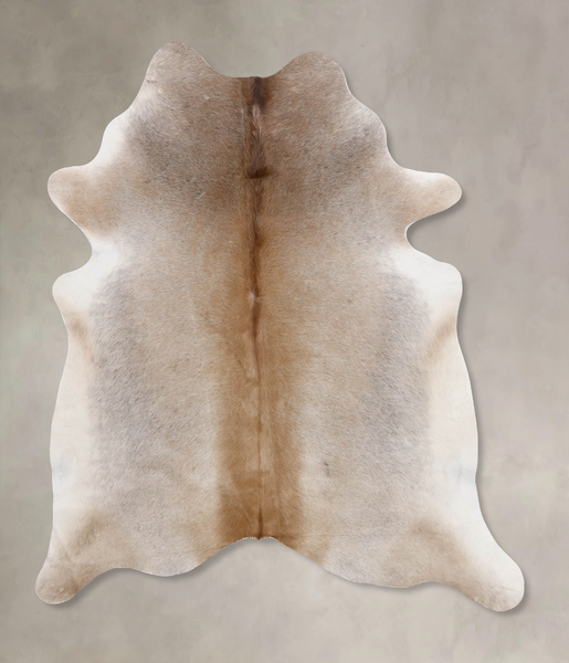 Grey with Beige Cowhide Rug #B10599