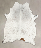 Salt and Pepper Black Cowhide Rug #B1060