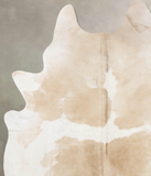 Beige and White Cowhide Rug #B10603