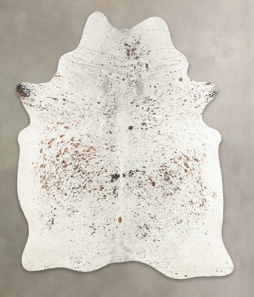 Salt and Pepper Brown Cowhide Rug #B1062