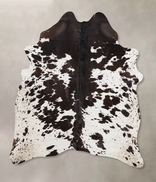 Salt and Pepper Black Cowhide Rug #B10629