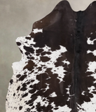Salt and Pepper Black Cowhide Rug #B10629