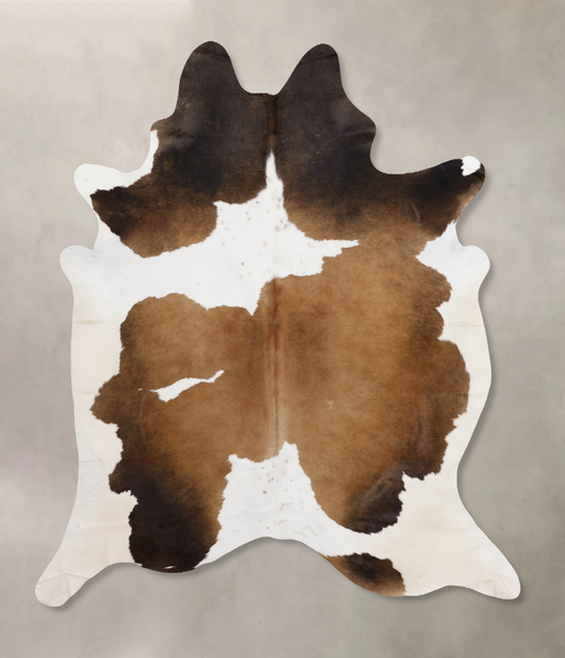 Chocolate and White Cowhide Rug #B10664
