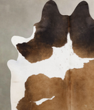 Chocolate and White Cowhide Rug #B10664