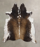 Chocolate and White Cowhide Rug #B10666