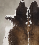 Chocolate and White Cowhide Rug #B10666