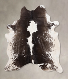 Chocolate and White Cowhide Rug #B10670