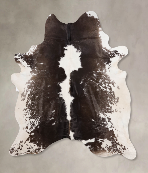 Chocolate and White Cowhide Rug #B10670