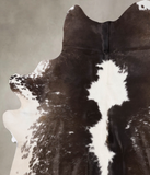 Chocolate and White Cowhide Rug #B10670