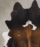Chocolate and White Cowhide Rug #B10675