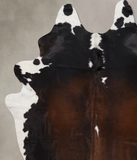 Chocolate and White Cowhide Rug #B10698