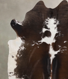 Chocolate and White Cowhide Rug #B10701