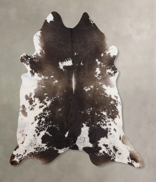 Chocolate and White Cowhide Rug #B10711