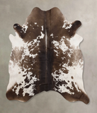 Chocolate and White Cowhide Rug #B10715