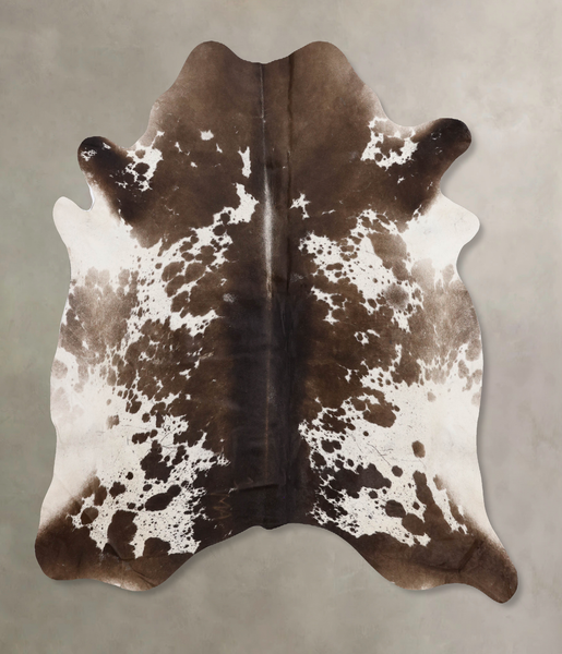 Chocolate and White Cowhide Rug #B10715