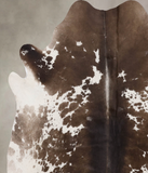 Chocolate and White Cowhide Rug #B10715