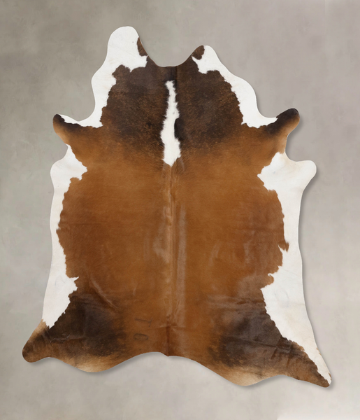 Chocolate and White Cowhide Rug #B10717