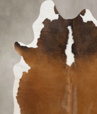 Chocolate and White Cowhide Rug #B10717