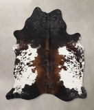Chocolate and White Cowhide Rug #B10725