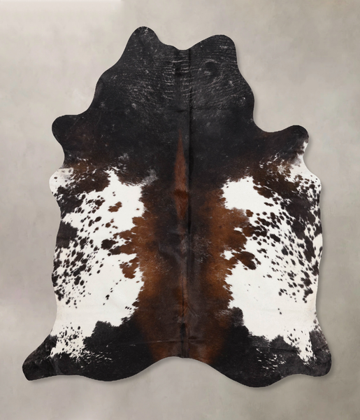 Chocolate and White Cowhide Rug #B10725