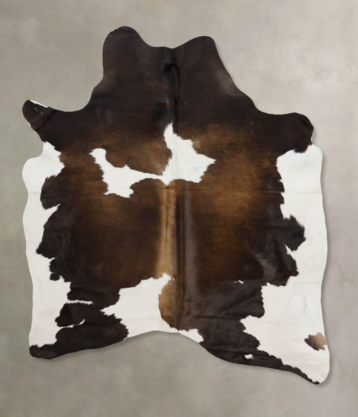 Chocolate and White Cowhide Rug #B10728