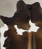 Chocolate and White Cowhide Rug #B10728
