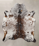 Salt and Pepper Brown Cowhide Rug #B10809
