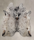 Salt and Pepper Brown Cowhide Rug #B10851