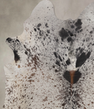 Salt and Pepper Brown Cowhide Rug #B10851