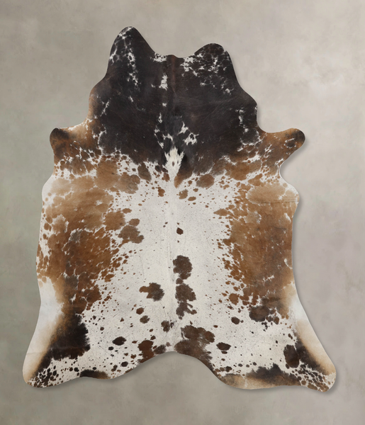 Salt and Pepper Brown Cowhide Rug #B10855