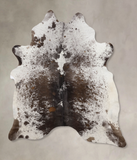 Salt and Pepper Brown Cowhide Rug #B10872