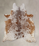 Salt and Pepper Brown Cowhide Rug #B10888