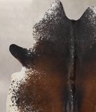 Salt and Pepper Brown Cowhide Rug #B10889