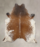 Salt and Pepper Brown Cowhide Rug #B10905