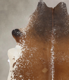 Salt and Pepper Brown Cowhide Rug #B10905