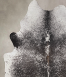 Salt and Pepper Black Cowhide Rug #B10910