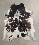 Salt and Pepper Black Cowhide Rug #B10912