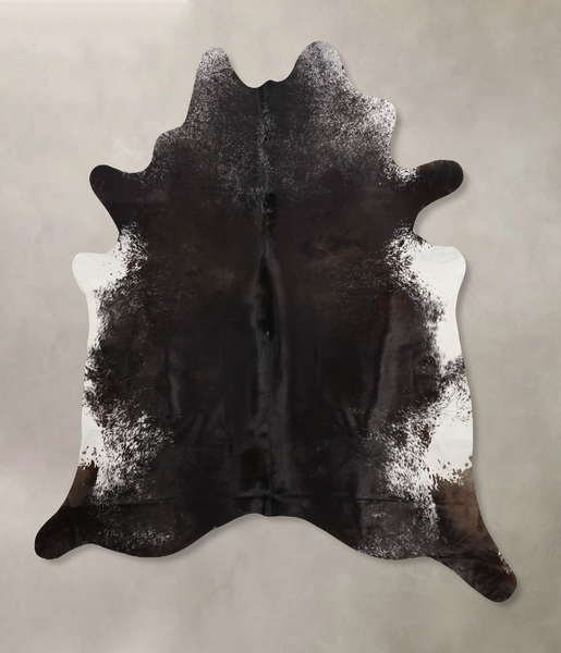 Salt and Pepper Black Cowhide Rug #B10913