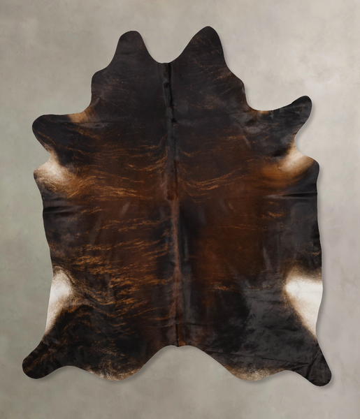 Dark Brindle Cowhide Rug #B10919