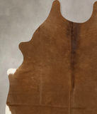 Solid Brown Cowhide Rug #B11008