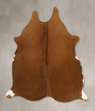 Solid Brown Cowhide Rug #B11010